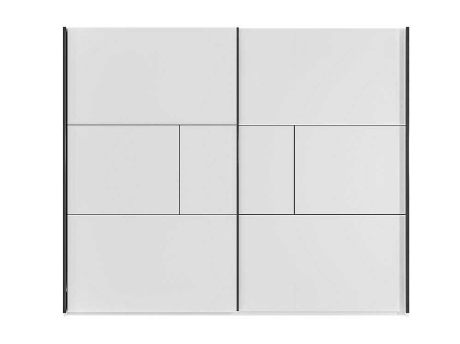 Armario E Roupeiro | Vente-unique Guarda-Roupa 2 Portas De Correr, C250 Cm, Branco - Aniama