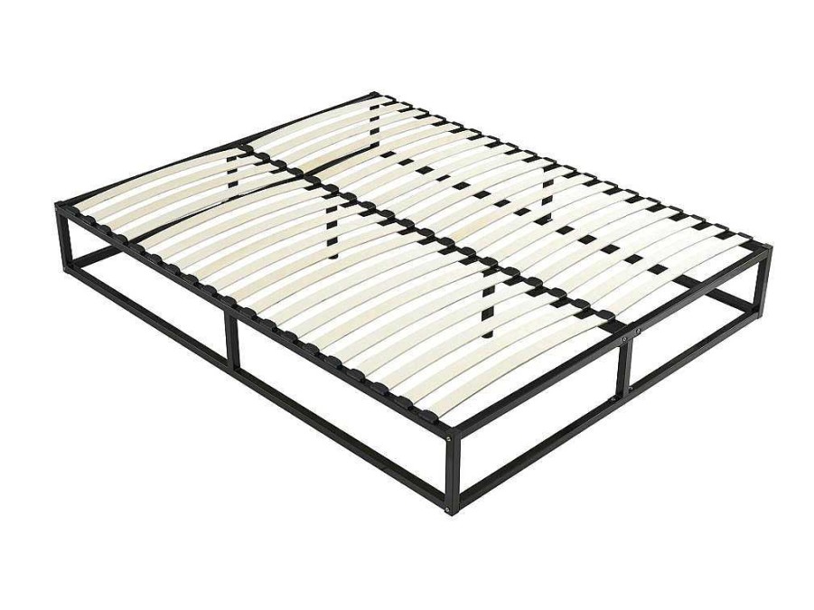 Sommier | Ysmée Estrado Com Estrutura De Ripas Em Metal 140X190 Cm, 2X19 Ripas Preto - Rammus Da Ysmee