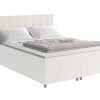 Cama Boxspring, Cama Continental | Ysmée Conjunto Completo Boxspring Siero Da Ysmee 180 X 200 Cm Tecido Cor Marfim