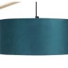 Candeeiro De Pe | OZAIA Candeeiro De Pe Em Arco Estilo Art Deco Latao E Marmore Em Veludo De A. 164 Cm Cor Azul-Esverdeado - Nour