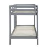 Beliche | Vente-unique Beliche De 2 X 90 X 190 Cm Em Pinho Macico Cor Cinza - Anicet Ii