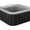 Spa Insuflavel | VOGUE SPA Spa Insuflavel Quadrado 4 Pessoas - C154 X L154 X A65 Cm - 120 Saidas De Ar - Preto E Cinza - B-Cosy