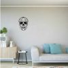 Placa De Parede Decorativa | EPIKASA Decoracao Metalica Caveira 1, Preto, 35X1,5X50 Cm, Epikasa
