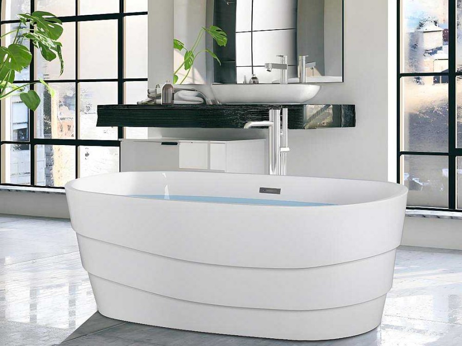 Banheira De Pousar | Shower & Design Banheira Autonoma Design Disponivel Em Branco - 200 L - 150*72*58 Cm - Dominika
