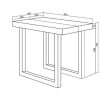 Consola | Skraut Home Mesa Consola Extensivel, 220, Para 10 Pessoas, Pes De Madeira, Preto E Carvahlo