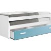 Cama Dupla | Venprodin Cama Compacta - 90 Cm 73X201X100Cm - Branco-Caribe