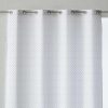 Textil De Casa | Purline Rideau 100% Coton 1 Piece Blanc A Pois Gris 140X260