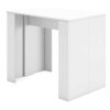 Mesa De Jantar | Skraut Home Mesa Consola Extensivel, 220, Para 10 Pessoas, Mesa De Jantar, Branco