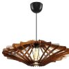 Candeeiro Suspenso | OZAIA Candeeiro De Teto Perfurado Em Mdf De D. 59 X A. 55 Cm Cor Castanho Nogueira - Farita