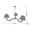 Lustre | TOSEL Lustre Tosel Geri Tecido Braco Imperio D80 X H80 Cm