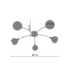 Lustre | TOSEL Lustre Tosel Actuelle Vidro Braco Aluminio D68 X H18 Cm