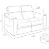 Sofa De Relaxamento Eletrico | Angel Cerda Sofa 2 Lugares Pele Castanha Com Relax 6165