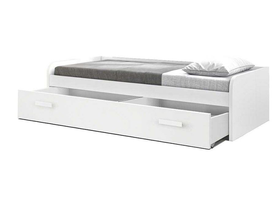 Cama De Adulto | Venprodin Cama Gaveta - 105 Cm 54X190X113Cm - Branca