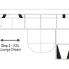 Sofa | Vente-unique Sofa De Canto Direito Em Pele Sintetica Branco E Faixas Pretas - Mintika