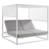 Espreguicadeira | MYLIA Cama De Jardim Com Dossel Aluminio Branco E Cinza - Livadis De Mylia