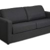 Sofa Cama De Abertura Rapida | Vente-unique Sofa De 3 Lugares Convertivel De Abertura Rapida Em Tecido Antracite - Doneto