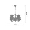 Lustre | TOSEL Lustre Tosel Val D'Isere Vidro Braco Ambar D49 X H80 Cm