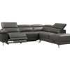 Sofa De Relaxamento Eletrico | LINEA SOFA Sofa De Canto Direito Relax Eletrico Em Pele Antracite - Pascaline