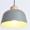Candeeiro Suspenso | OZAIA Candeeiro De Teto Em Metal E Madeira De D.26 Cm X A.120 Cm Cor Verde - Malvina