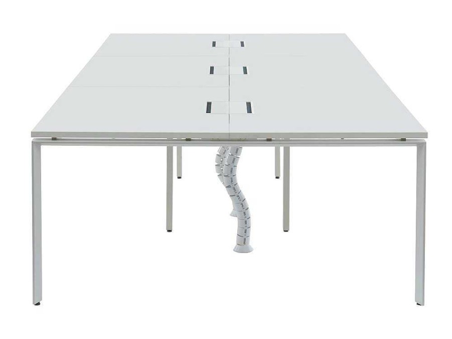Mobiliario De Escritorio | Workēa Mesa De Escritorio 6 Pessoas Branco C140 Cm - Downtown