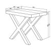 Consola | Skraut Home Mesa Consola Extensivel, 260, Para 12 Pessoas, Pes De Madeira, Carvahlo E Preto