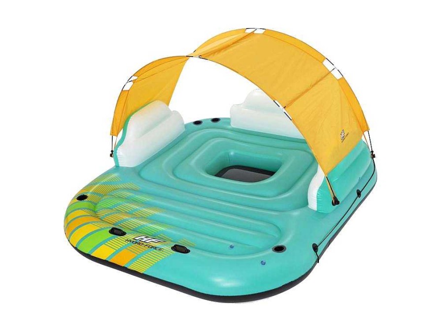 Desportos Nauticos | Bestway Ilha Insuflavel Azul E Amarelo Com Guarda-Sol Amovivel 291 X 265 Cm - Sunari Da Bestway