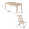 Conjunto Mesa E Cadeiras De Jardim | Happy Garden Moveis De Jardim Em Teca Java - Mesas Rectangulares E Cadeiras Dobraveis - 8 Lugares