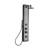 Promocoes Casa De Banho & Bem-Estar | Shower & Design Coluna De Duche De Hidromassagem Preta Com Decoracao Pedra A127 X L48,5 Xm - Letiya