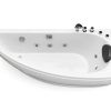 Banheira De Hidromassagem | Shower & Design Banheira De Hidromassagem Assimetrica Branca, 1 Lugar, 160X75 Cm, Canto Direito - Tabana