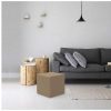 Puff | EPIKASA Pouf Milena, Castanho, 34X34X37 Cm, Epikasa