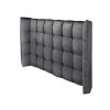 Cabeceira E Ponte De Cama | Vente-unique Cabeceira De Cama Arqueada De 140 Cm Em Tecido Cor Cinza - Ludesa