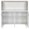 Secretaria | Vente-unique Secretaria Com 3 Portas Mdf E Metal Cor Natural E Branco - Derelis