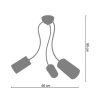 Lustre | TOSEL Lustre Tosel Avignon Plastico Braco Castanho D60 X H90 Cm