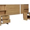 Cabeceira E Ponte De Cama | Vente-unique Cabeceira De Cama Extensivel Com Mesas De Cabeceira 140/160 Cm Cor Natural - Novoli