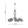 Lustre | TOSEL Lustre Tosel Avignon Plastico Braco Castanho D60 X H90 Cm