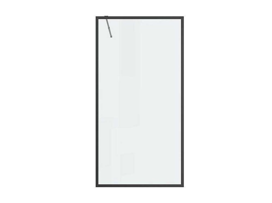 Painel De Duche | Shower & Design Painel De Duche Estilo Italiano 100X200 Cm Preto Mate Vidro Temperado - Amberi