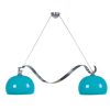 Lustre | TOSEL Lustre Tosel Venise Vidro Bar Azul D45 X H21 Cm