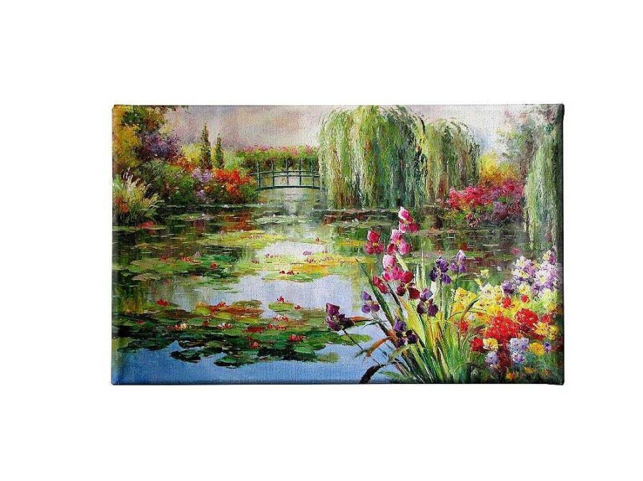 Placa De Parede Decorativa | EPIKASA Impressao Em Tela Monet Nenufares, Multicolorido, 70X3X45 Cm, Epikasa