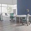 Secretaria | Workēa Mesa De Escritorio 4 Pessoas Branco C120 Cm - Downtown