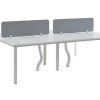 Secretaria | Workēa Mesa De Escritorio 4 Pessoas Branco C120 Cm, Com Separador - Downtown