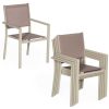 Conjunto Mesa E Cadeiras De Jardim | Happy Garden Conjunto De 8 Cadeiras De Aluminio Em Tons - Textilene Taupe