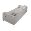 Sofa De Relaxamento Eletrico | Angel Cerda Sofa De 3 Assentos Estofado Em Pele Cinzenta 6108