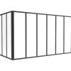 Divisoria De Ambiente | Vente-unique Divisoria De Canto De Atelier Em Aluminio Termolacado C210 X L120 X A105 Cm Preto - Bayview