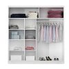 Armario E Roupeiro | Vente-unique Roupeiro 2 Portas Corredicas Com Espelho De C203 Cm Cor Branco - Autlan