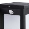 Iluminacao De Exterior | SOLARGEO Aplique De Exterior Com Painel Solar E Leds C15 X A30 Cm Metal Preto - Fozzano