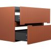 Movel Para Lavatorio | Vente-unique Movel Suspenso Para Colocar Sob O Lavatorio Estriado Terracota 80 Cm - Pavani