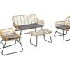 Conjunto Relax De Jardim | Happy Garden Tiga Mobiliario De Jardim Conjunto Em Resina Tecida 4 Assentos - Almofadas Cinzentas
