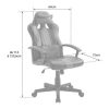 Cadeira De Escritorio | Happy Garden Cadeira De Mesa Para Jogadores Crash Preta E Cinzenta