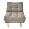Chaise Longue | Vente-unique Chaise-Longue Clic-Clac Tecido Taupe - Esteban