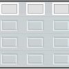 Porta De Garagem | Somfy Porta De Garagem Seccionada Com Padrao Quadriculado Branco Com Janelas Motor Somfy - Caopas